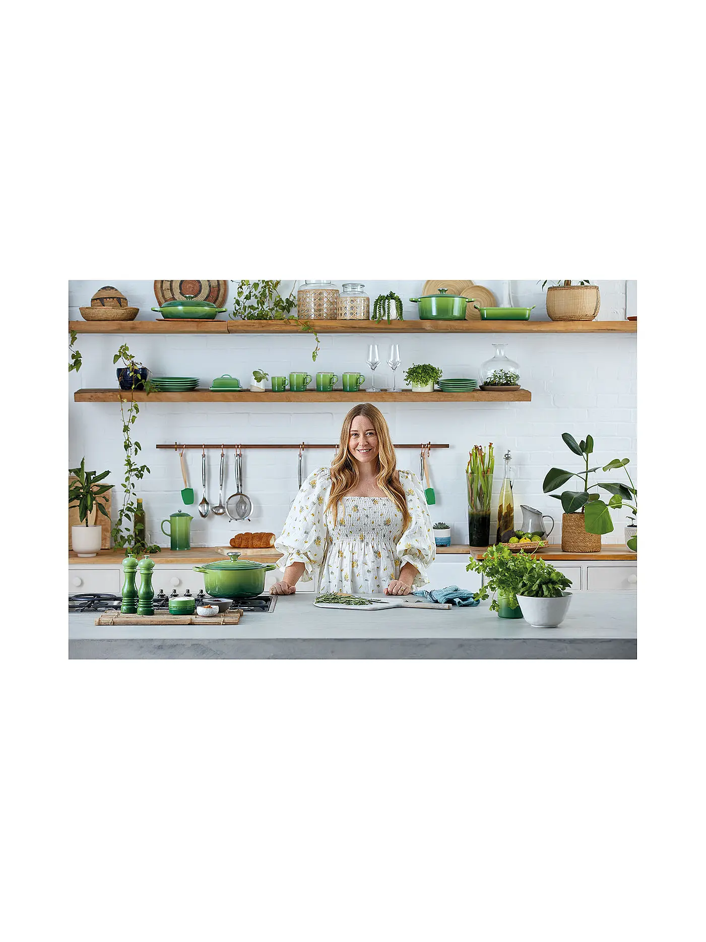 LE CREUSET | Bräter rund Signature 20cm Bamboo Green | 